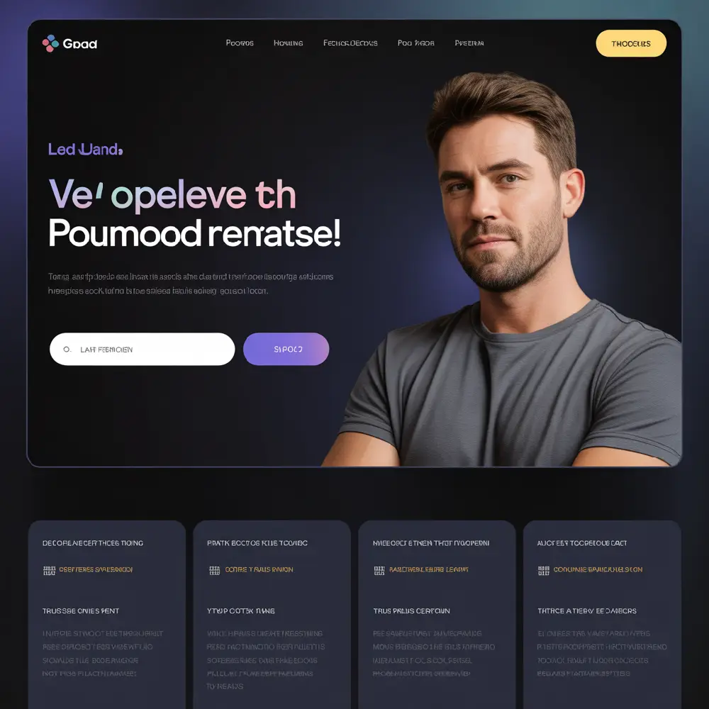 Conversion-focused website design dashboard and landing page presentation