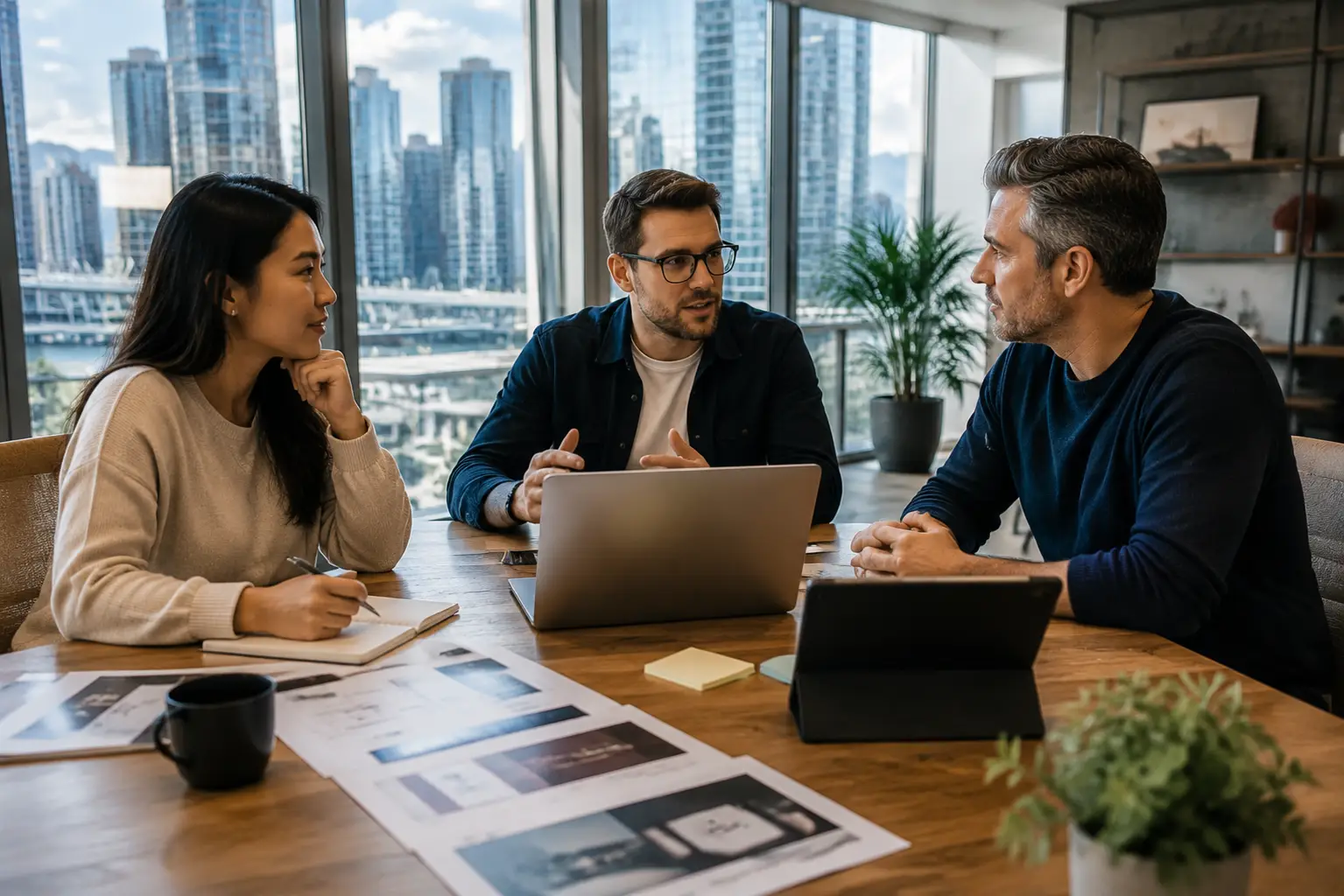 Presentation of a custom Vancouver business website strategy and interface