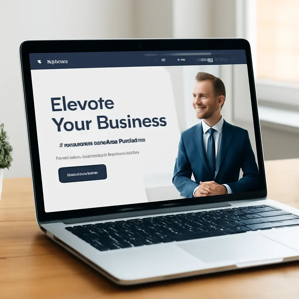 Presentation of a polished alternative to template-based business websites concept for a business
