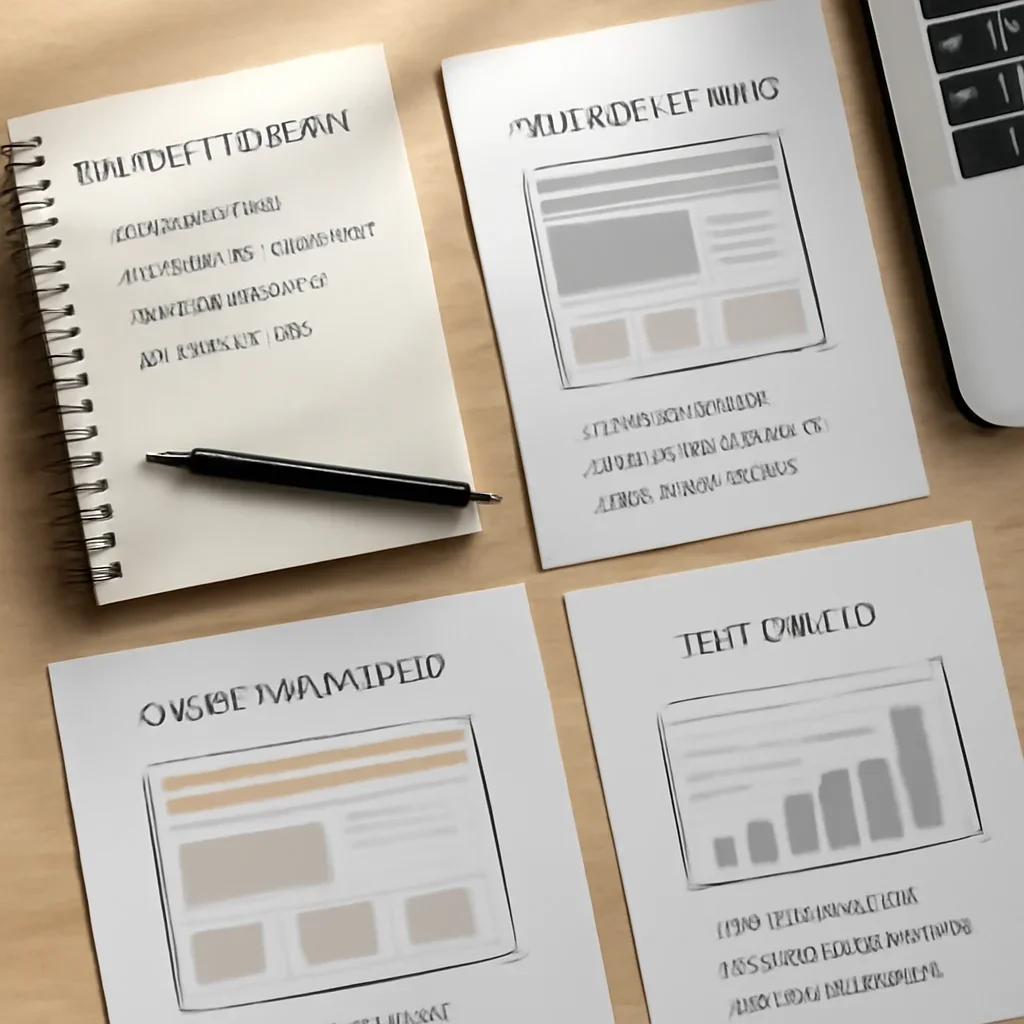 Website strategy notes and examples related to modern design, ux and seo trends for local businesses