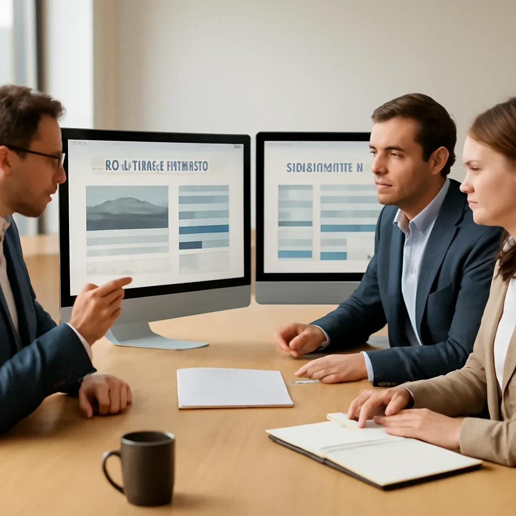 Vancouver business team comparing custom web design with a template website