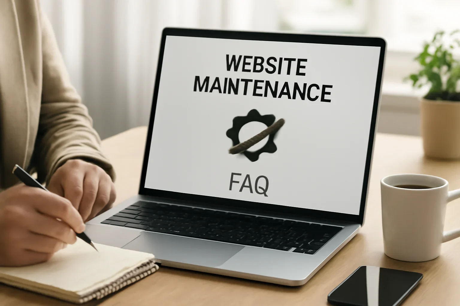 Support guide image for website maintenance faq