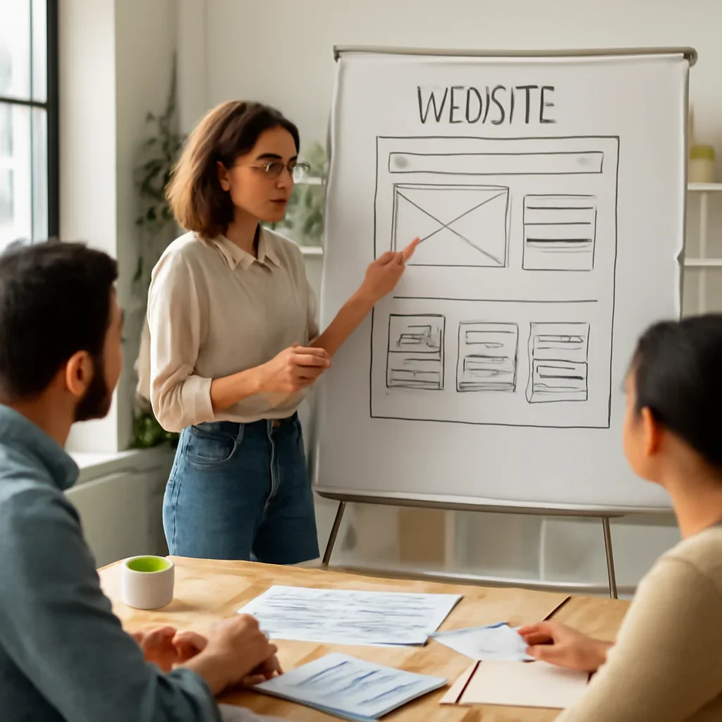 Website design process workshop for affordable web design that still feels professional