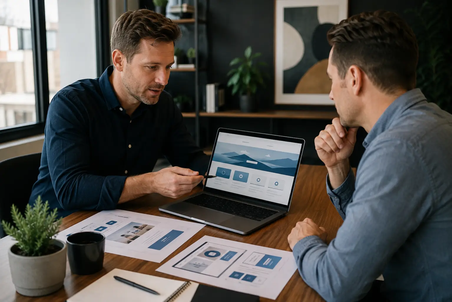 Conversion-focused website concept presented for a Vancouver lead-generation business