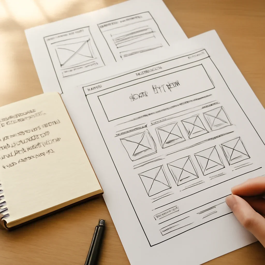 Ecommerce web design planning focused on product discovery, shipping clarity and mobile conversion