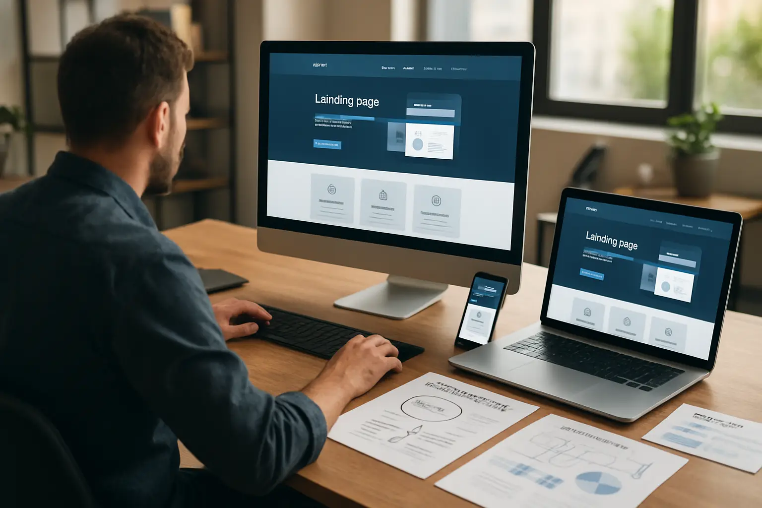 Landing page planning with campaign messaging, proof, form and call to action