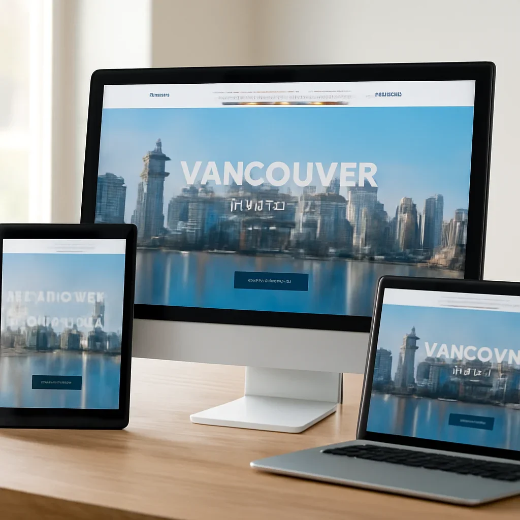 Presentation of a responsive website across mobile tablet and desktop screens