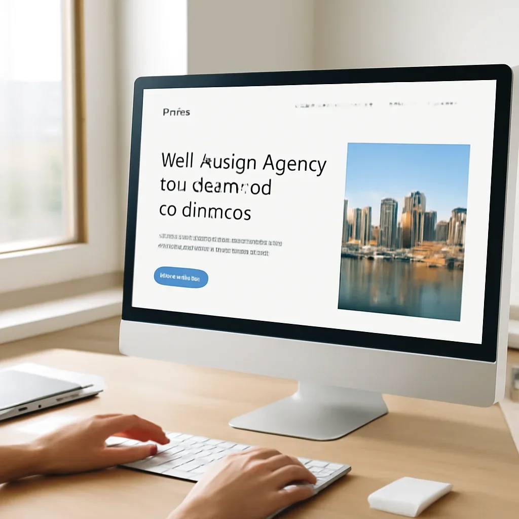 Presentation of a polished website design agency services for vancouver businesses concept for a Vancouver business