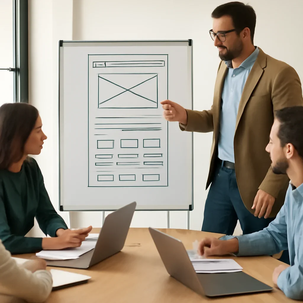 Website maintenance workflow covering review, updates, testing and ongoing support