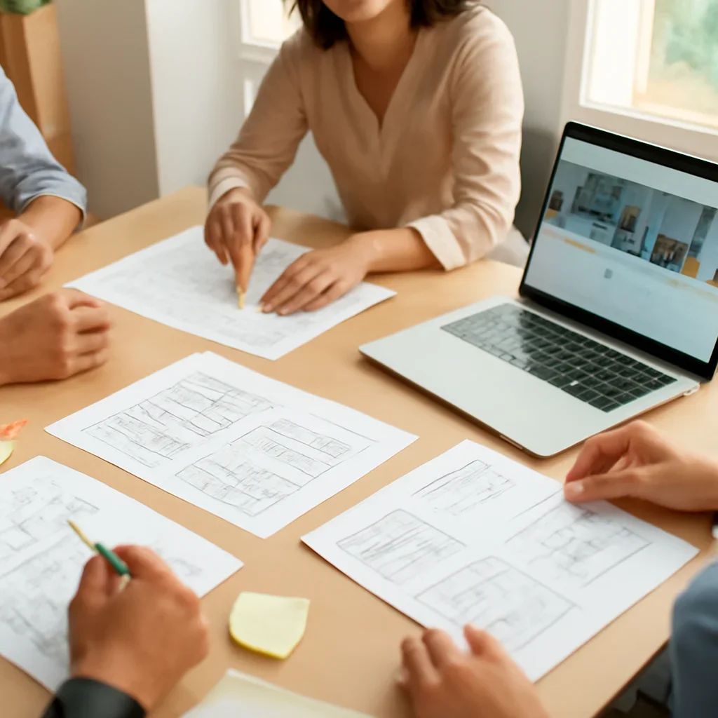 Website redesign workflow covering audit, content structure, design, migration and launch
