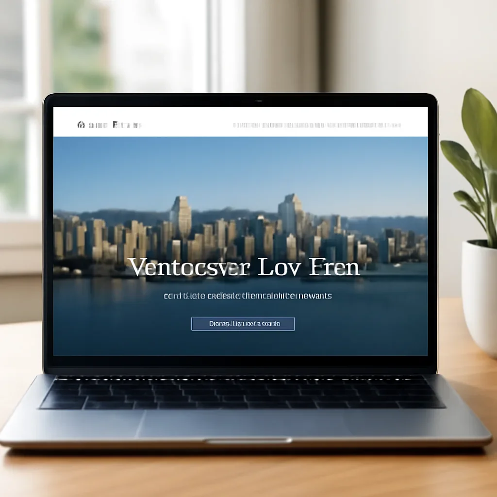 Professional law firm website concept presented for a Vancouver legal practice