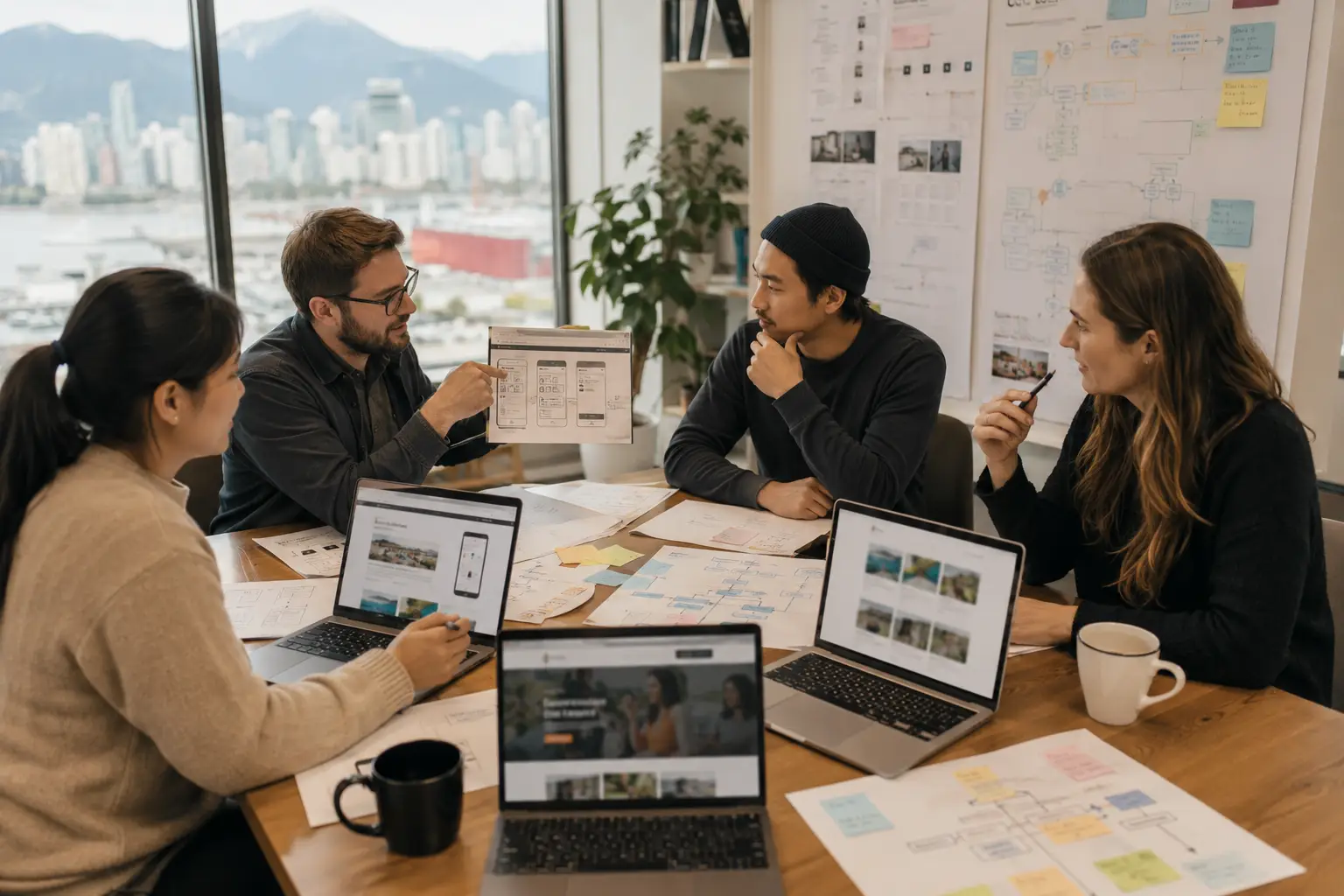 Vancouver nonprofit website planning with mission, program, donation and volunteer journey notes