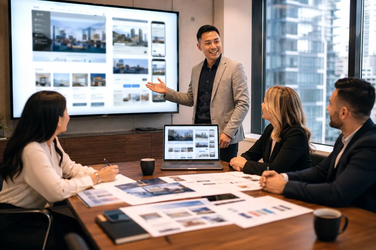Vancouver real estate professionals reviewing website structure content and lead forms