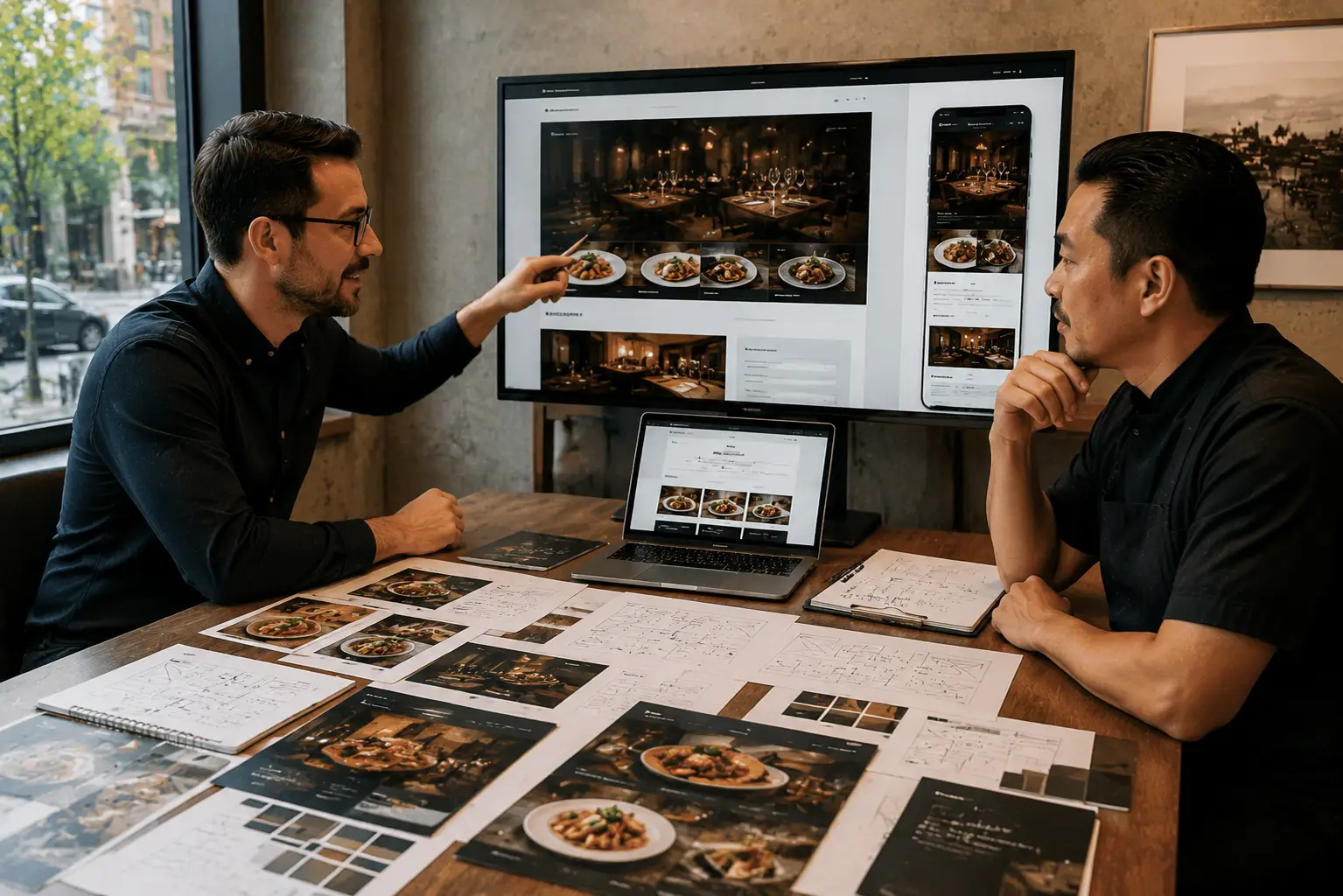 Conversion-focused restaurant website concept presented for a Vancouver dining business