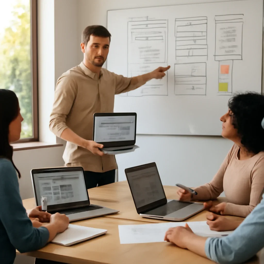 Burnaby website design process with sitemap content structure and responsive layout planning