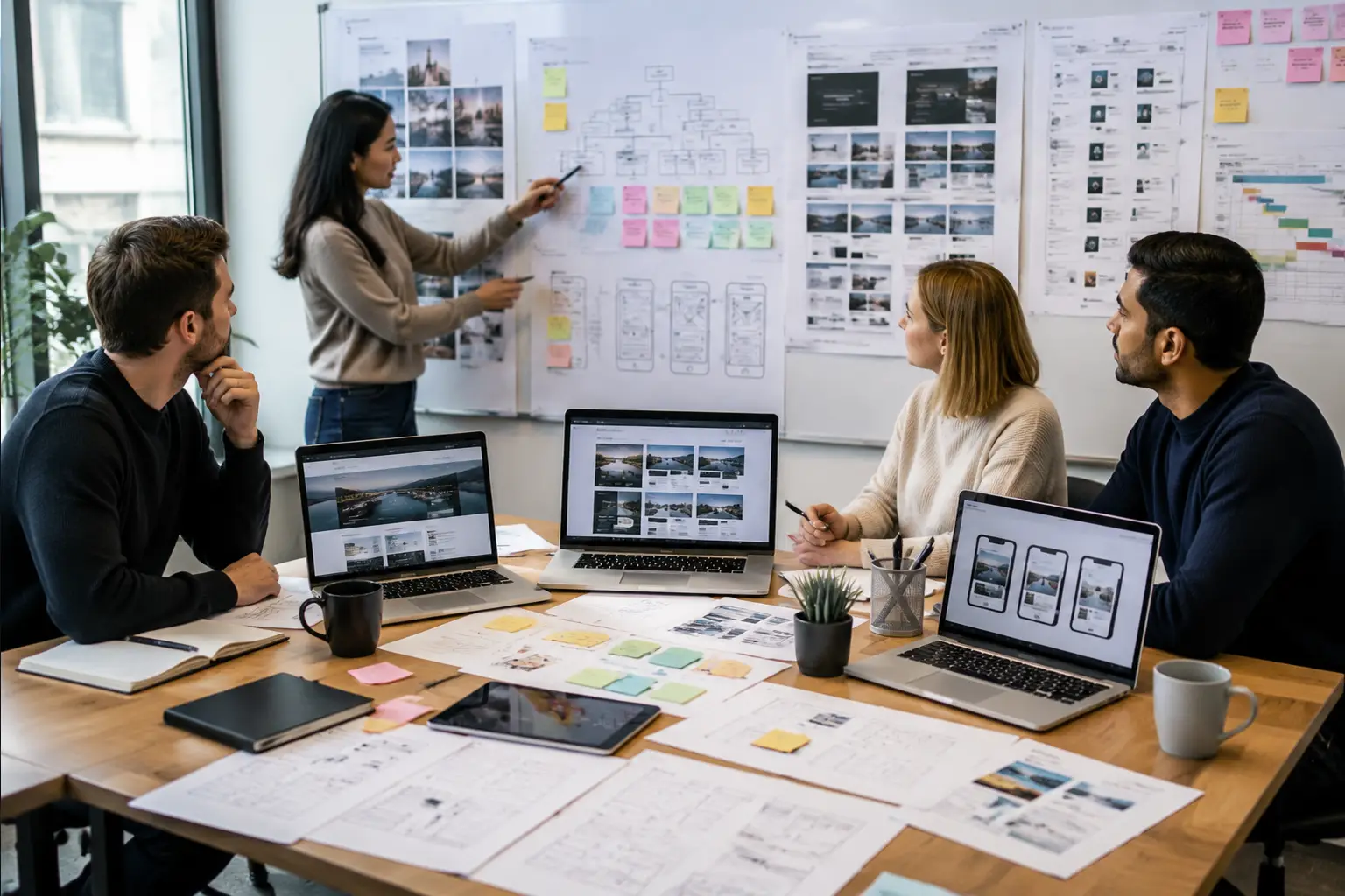 Delta website design process with sitemap wireframes and conversion planning
