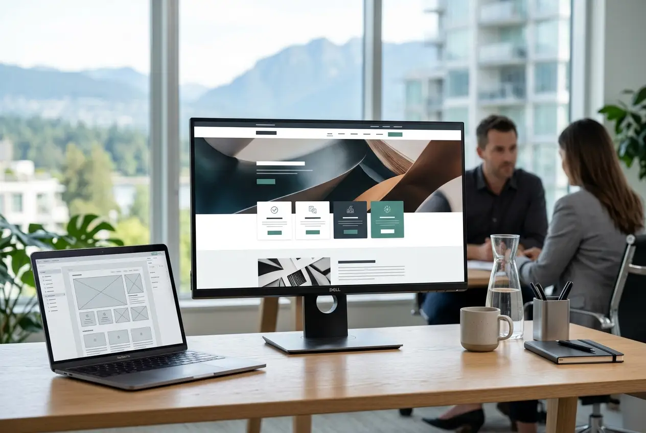 North Shore website design process with sitemap wireframes and conversion planning