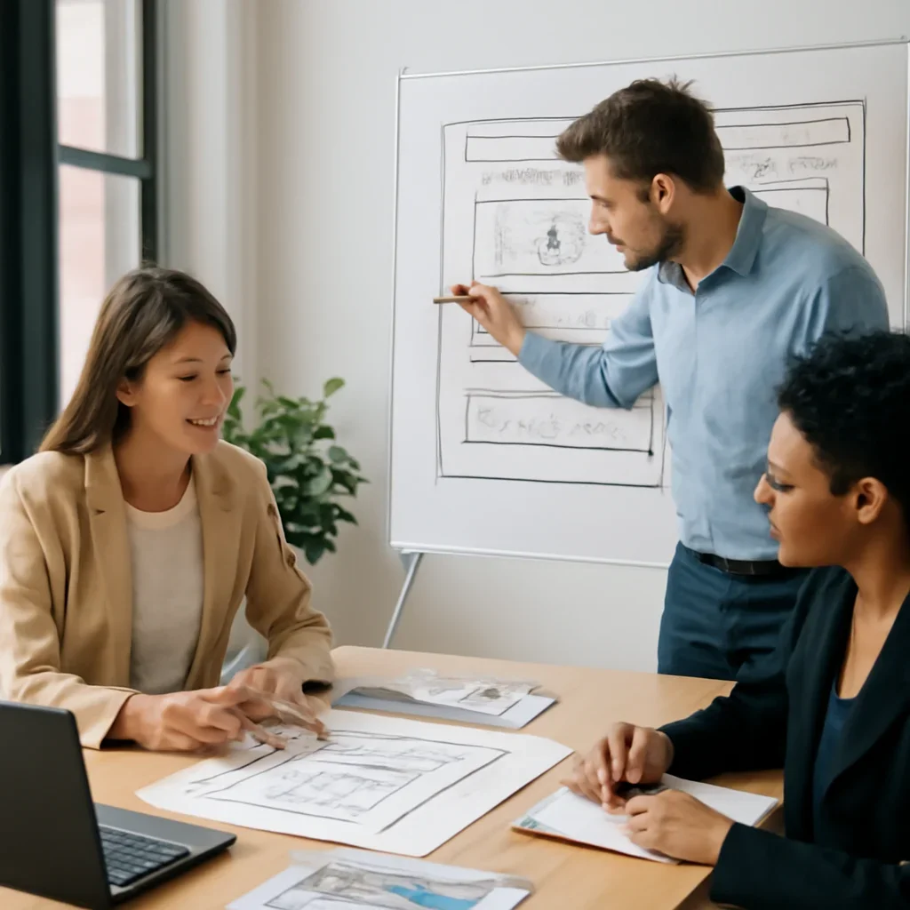 North Shore website design process with sitemap wireframes and conversion planning