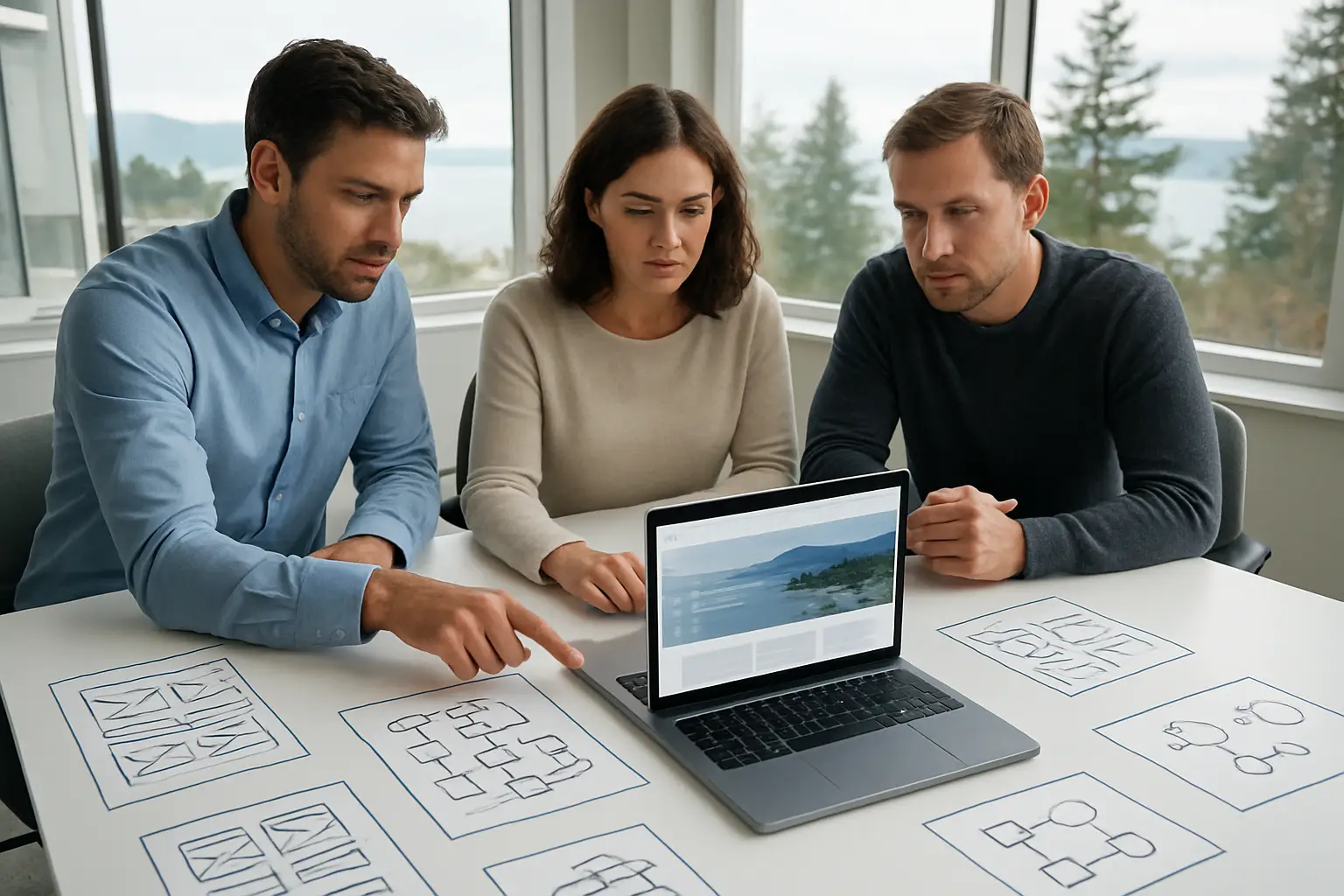 Port Moody website design process with sitemap wireframes and conversion planning