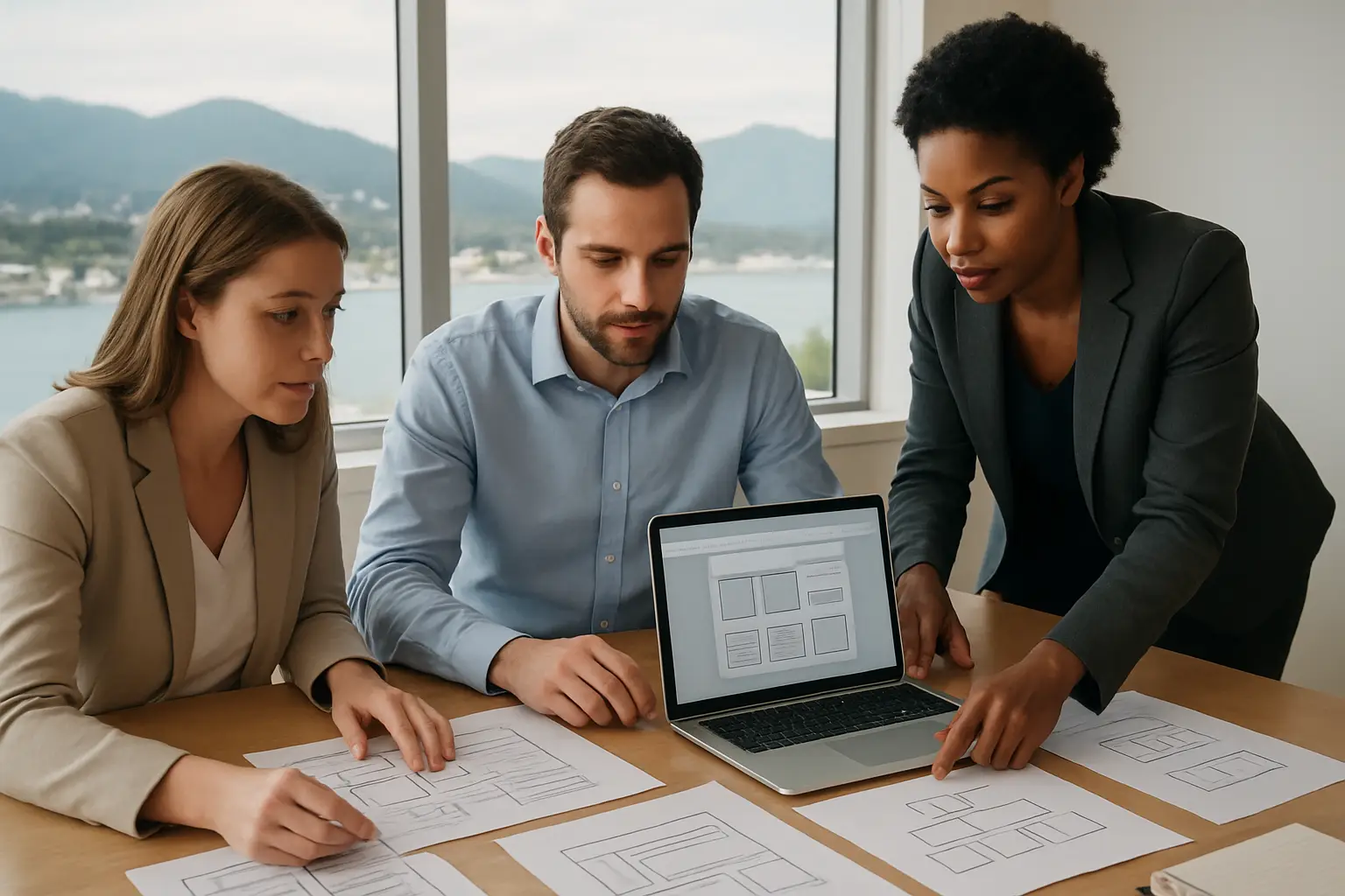 Port Moody business website planning with wireframes and local service content