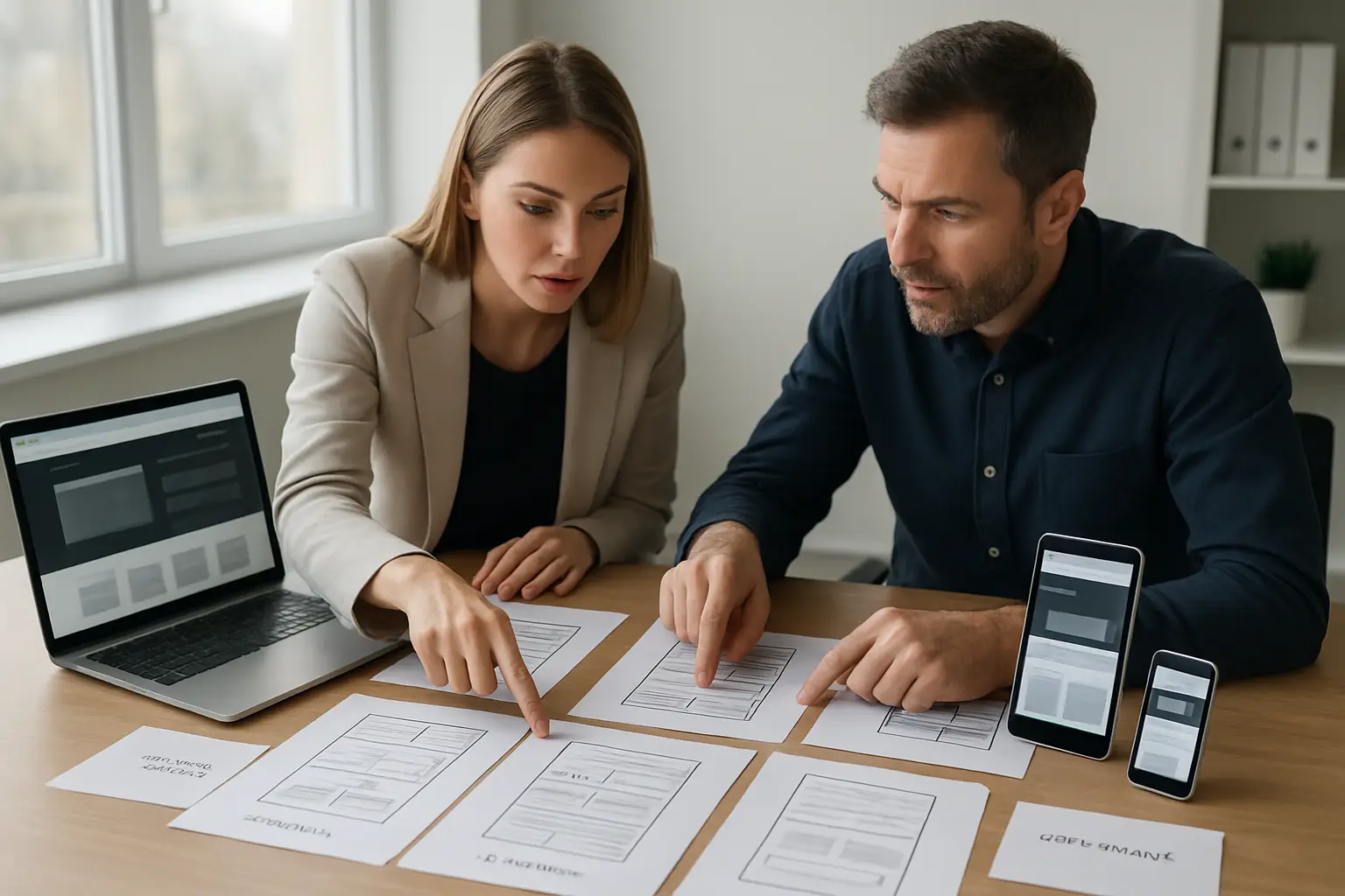 Surrey website design process with discovery, sitemap planning, content hierarchy and responsive review