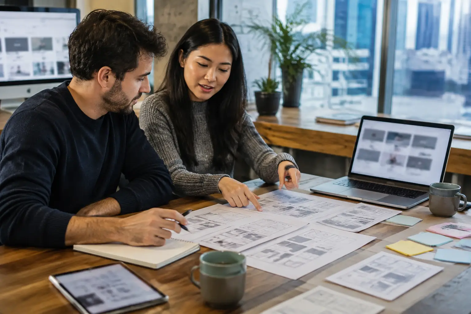 Vancouver website design pricing planning session with wireframes and project scope notes