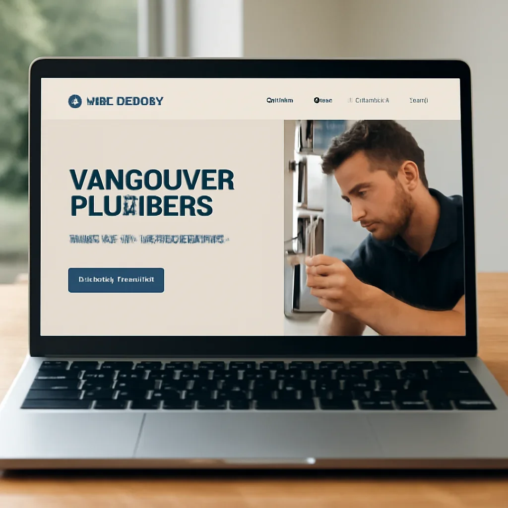 Presentation of a polished local business web design for better visibility and more inquiries concept for a Vancouver business