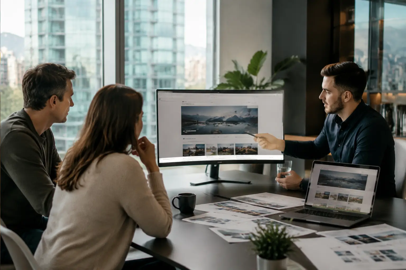 Presentation of a polished website design and development as one coordinated service concept for a Vancouver business