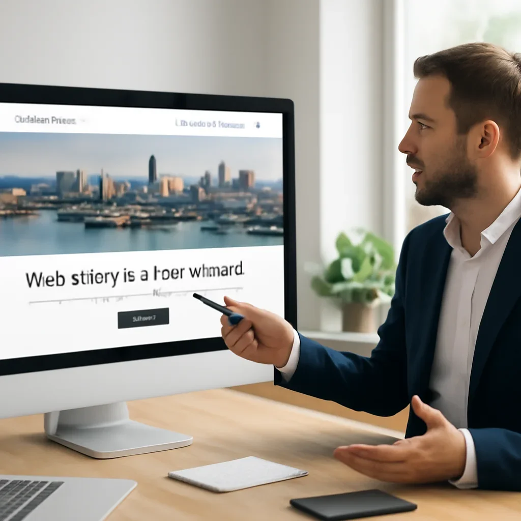 Presentation of a polished website design and development as one coordinated service concept for a Vancouver business