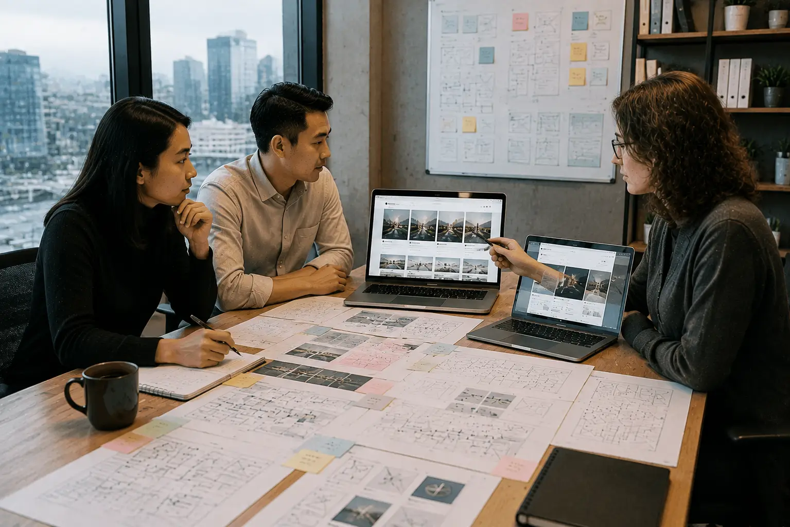 Squarespace web design planning with page structure, content priorities and conversion notes