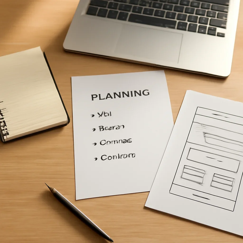 Vancouver business website content planning materials, service notes and brand assets prepared before design