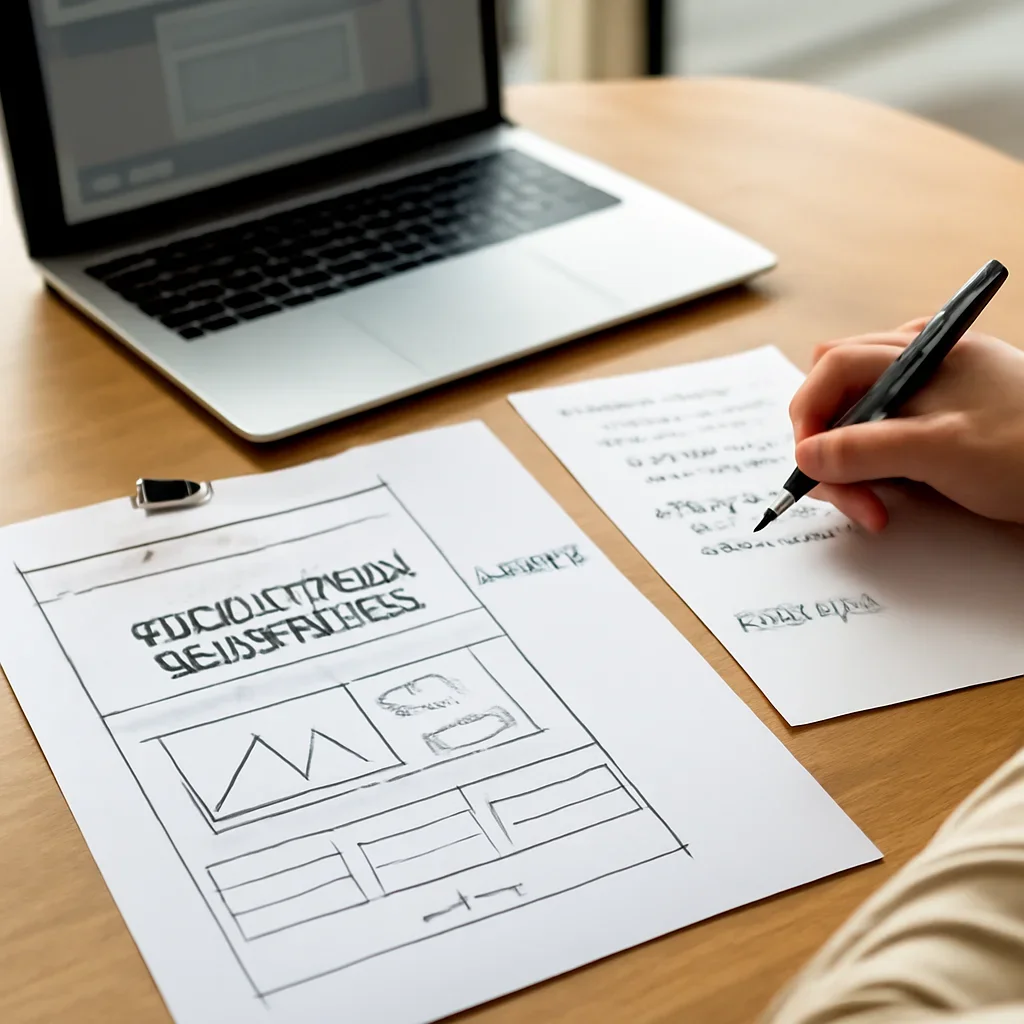 Downtown Vancouver business website planning with wireframes and local service content