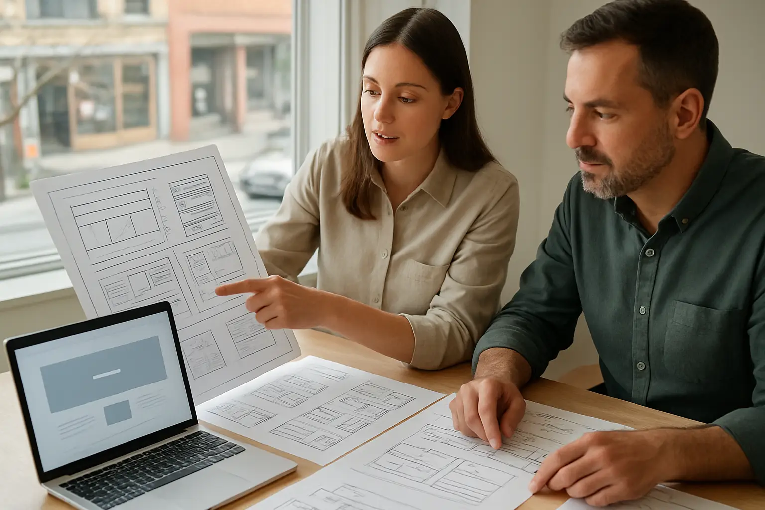East Vancouver business website planning with wireframes and local service content