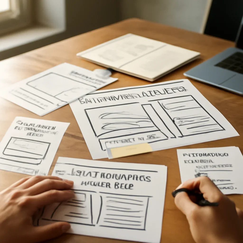 East Vancouver business website planning with wireframes and local service content